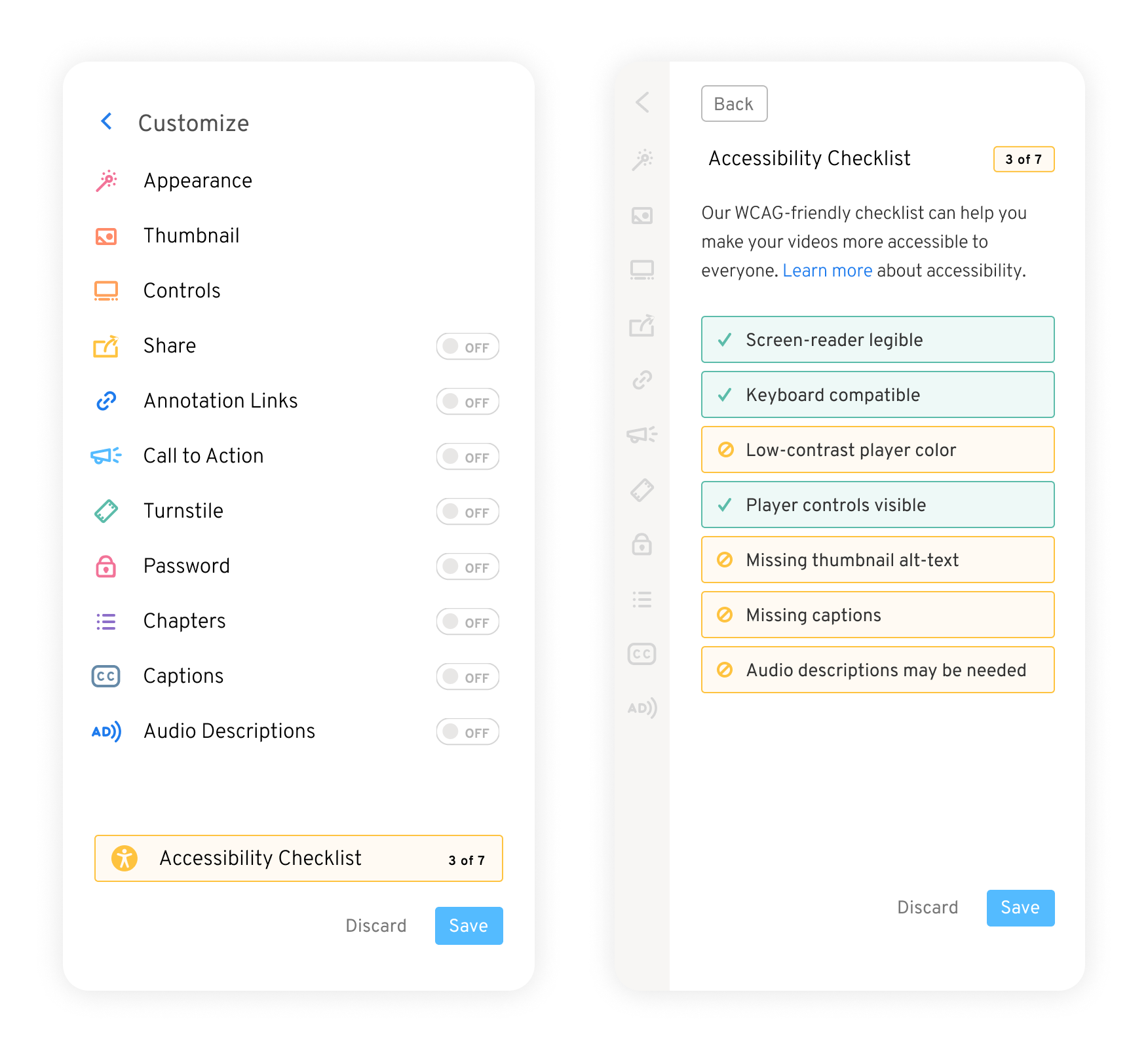 Accessibility tooltips
