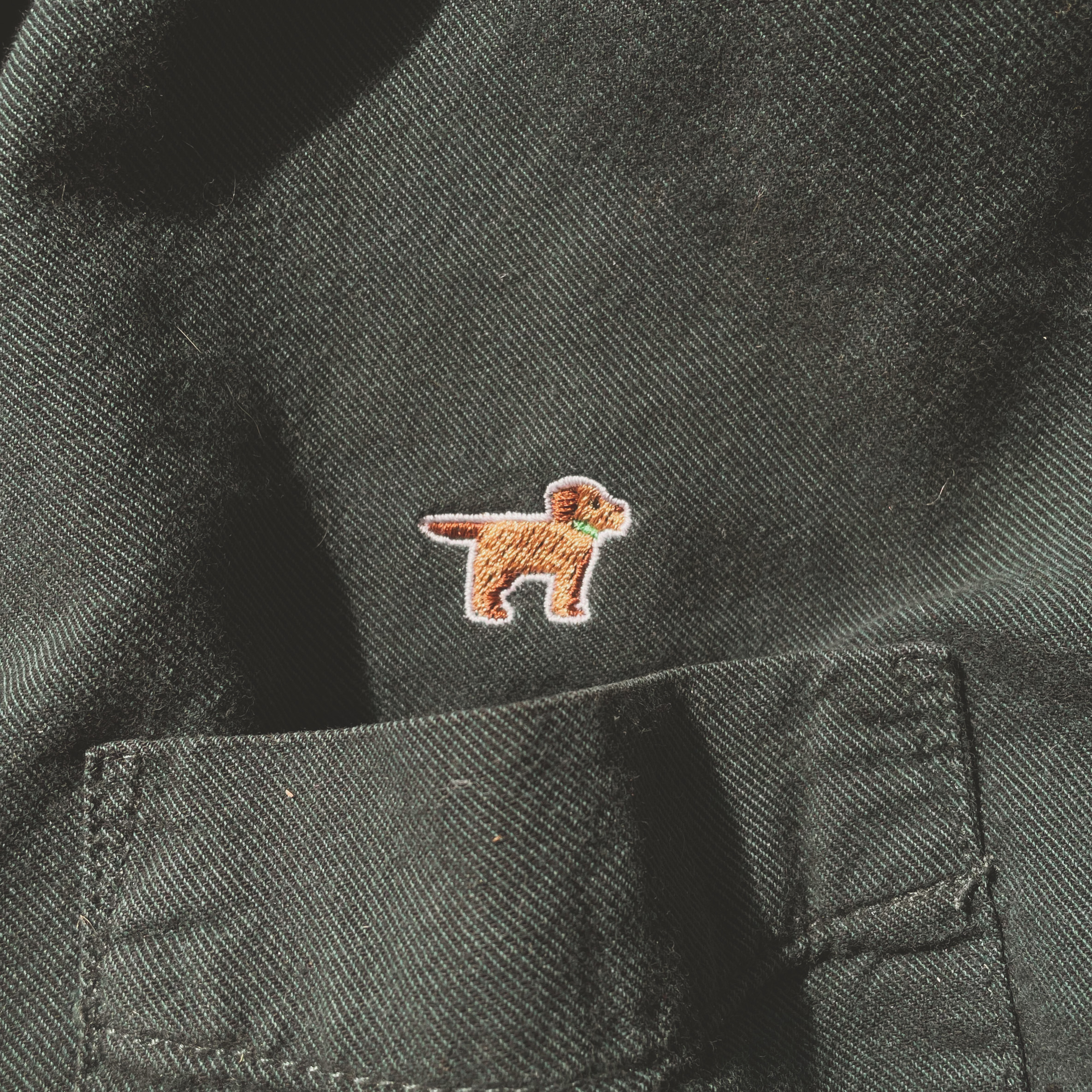 An embroidered Lenny, on an old LL Bean shirt.